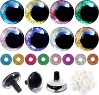 Toaob 16 StüCk Sicherheitsaugen Puppenaugen Glitzer 30 Mm Kunststoff Basteln ...