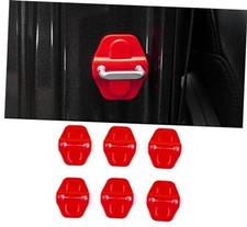 for JL Door Lock Cover Buckle Decor Trim for 2018-2024 Jeep Wrangler 4Door-Red