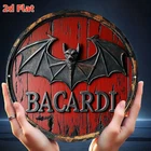 Bacardi Logo Aluminum Cuban Rum Vintage Tin Metal Signs Home Décor 8x8