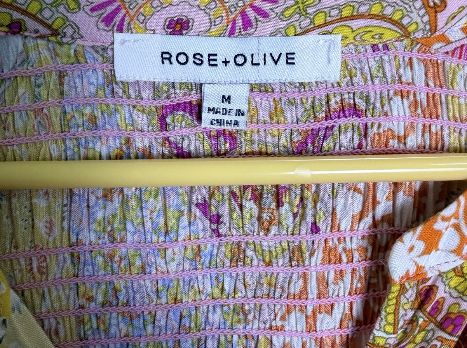 Rose + Olive Patchwork Blouse Medium Cottagecore … - image 7
