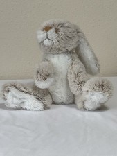 Melissa & Doug 8.5 Inch Brown Long Earred Sitting Bunny Rabbit Plush Clean