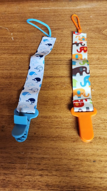 Lot of 2 Baby Pacifier Clips Universal Holder Teething Toys Teethers Leash Boy