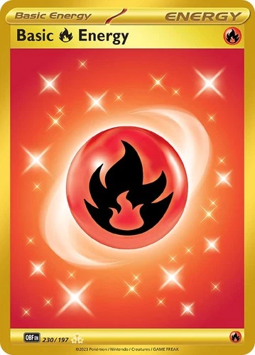 Pokemon TCG: Basic Fire Energy | Holofoil [OBF - 230/197] NM