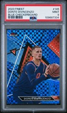 2023 TOPPS FINEST BLUE CHECKERBOARD #145 DONTE DIVINCENZO 44/75 PSA 9