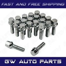 20 Pcs BMW MINI Chrome 14x1.25 Ball Seat Lug Bolts 40mm/1.55