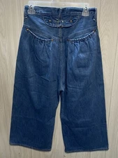 Kapital Jeans Made In Japan Cinch Back Pants Denim Button fly Wide Leg READ