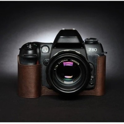 Handmade Genuine Camera Bag Half Case Sleeve Cover Base For Nikon F80 F100 Film