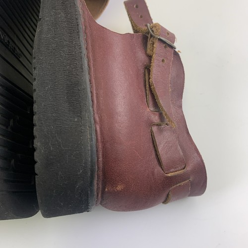 Aurora Shoe Company New Mexican Sandal Burgundy Leather Flat Buckle Womens 11 C - Picture 13 of 16