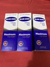 3 Blue-Emu Maximum Pain Relief Arthritic Joint Pain Topical Cream 3oz EXP-06/27