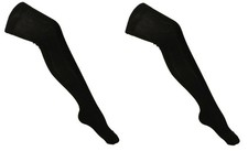 Thigh High Socks, Extra Long Cotton Over The Knee Socks Black