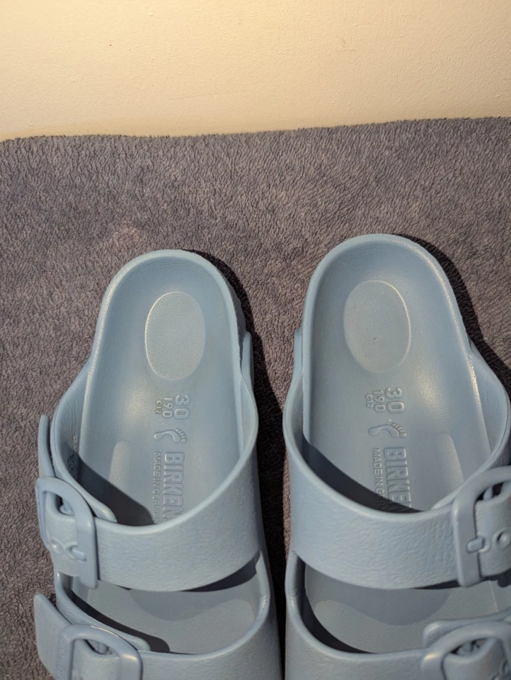 Sandalias Birkenstock Arizona Eva niños talla EU 30 US 12 azul elemental sin cordones Foto 3 de 4
