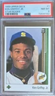 1989 UPPER DECK STAR ROOKIE #1 KEN GRIFFEY JR. ROOKIE RC PSA 8