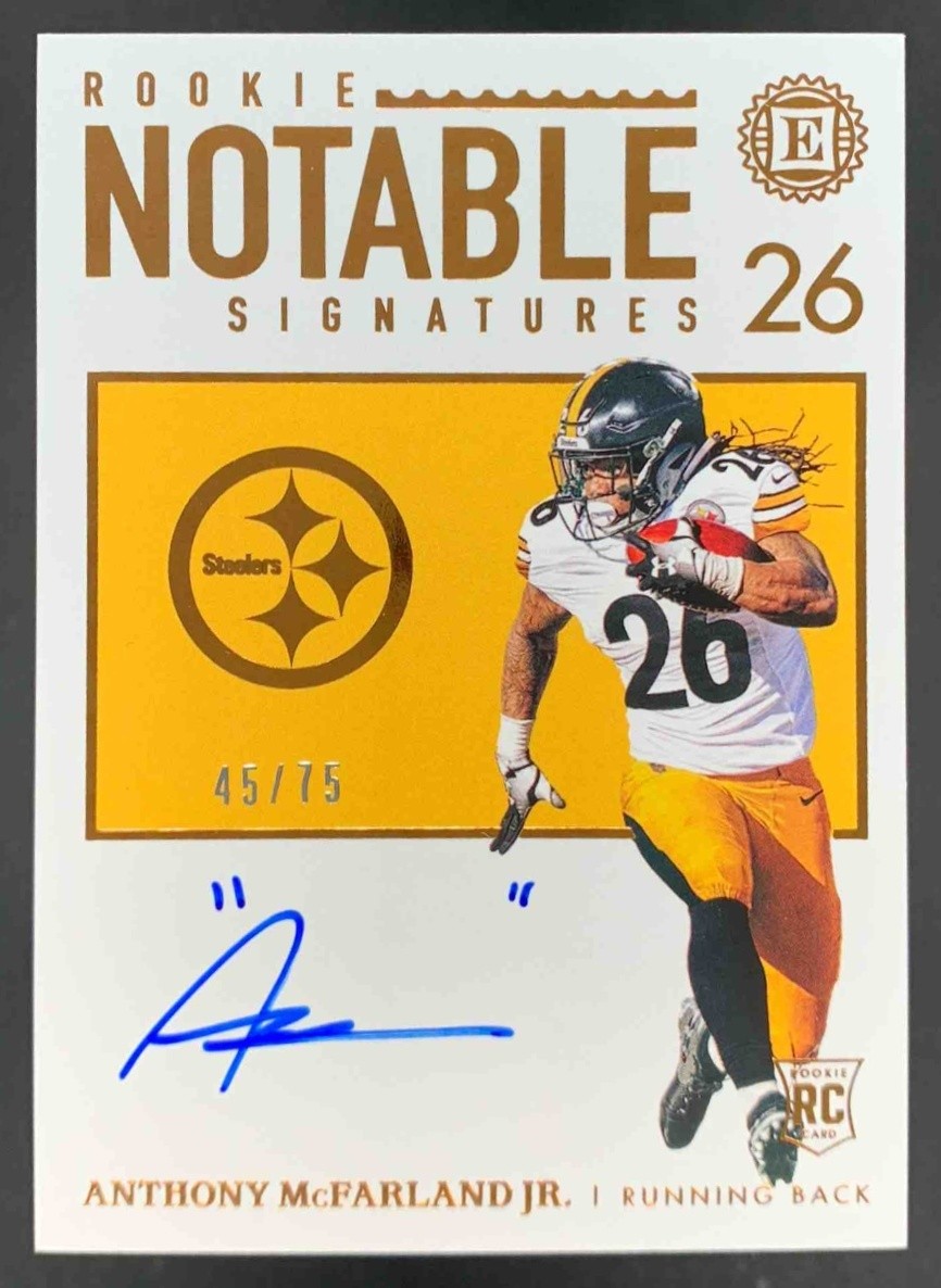 Anthony McFarland Jr. Panini Encased Scripted Signatures #AM Base