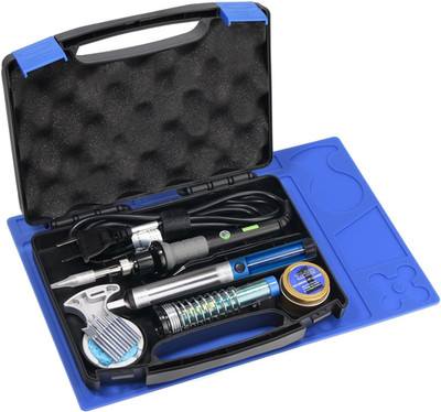 947-V Soldering Iron Kit with 3 LED Lights, Temperature Control, 5 Premium Solde