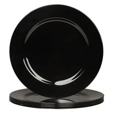 Black Charger Plates Set of 6, 13-Inch Round Plate Chargers for Dinner Plate,...