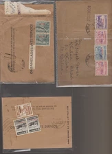 Bangladesh 3 covers 1972 Pakistan SERVICE stamps used
