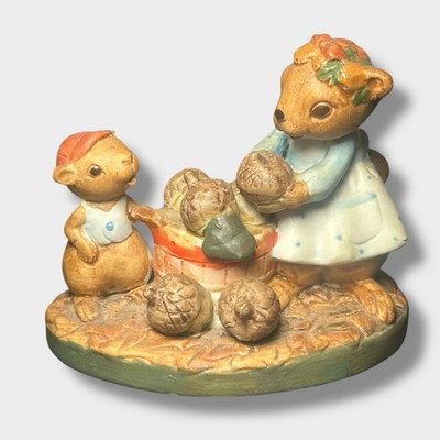 Warner Press Tiny Talk Autumn Four Seasons Squirrel Figurine Vintage Taiwan 