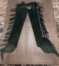Whitman Western Show Chaps Youth Size Dark Green