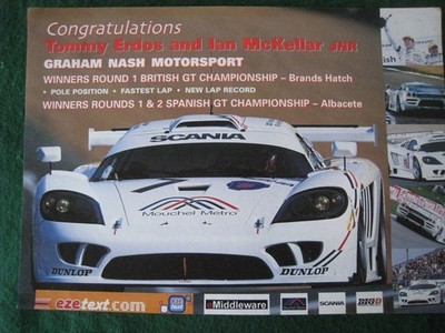 TOMMY ERDOS IAN MCKELLAR JNR GRAHAM NASH MOTORSPORT BRAND 2002 ADVERT A4 FILE 57