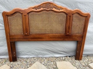 Drexel Dixie French Provincial Cane Headboard Queen Size