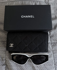 CHANEL CH6056 Women s Cat Eye Sunglasses Whit...