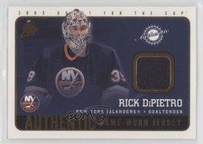 2002 Pacific Quest for the Cup Authentic Game-Worn Jerseys Rick DiPietro #10 0c4