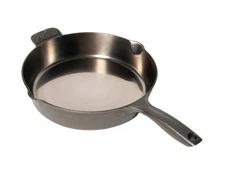 iLiving Un-seasoned Modern Heirloom Mirror Polished Cast Iron Skillet Pan 12