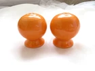Vtg Homer Laughlin Fiesta Radioactive Red Orange Salt Pepper Shakers Fiestaware