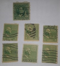 USA Vintage Postage Stamps One Cent 1 Cent George Washington Irving
