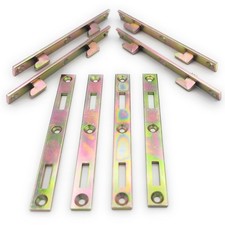 METAL MAGERY Bed Rail Fasteners 6" Set of 4 Brackets Heavy Duty Bed...