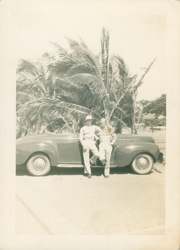 1940s WWII US Army Schofield Barracks soldier's Hawaii 2 Photos  GIs & cool car