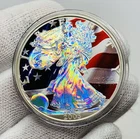 2005 $1 American Silver Eagle 1 oz .999 Fine Silver Coin Hologram Colorized (02)