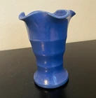 Bauer Pottery  Matt Carlton Ruffle Vase 6” Blue Glaze
