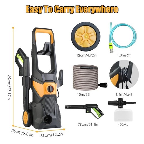 4200PSI High Pressure Washer 1800W Electric Pressure Washer Cleaning Machine US - Picture 3 of 6