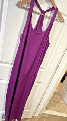 BCBGMAXAZRIA Women's Magenta Maxi Floor Length Split in Back Dress Size M