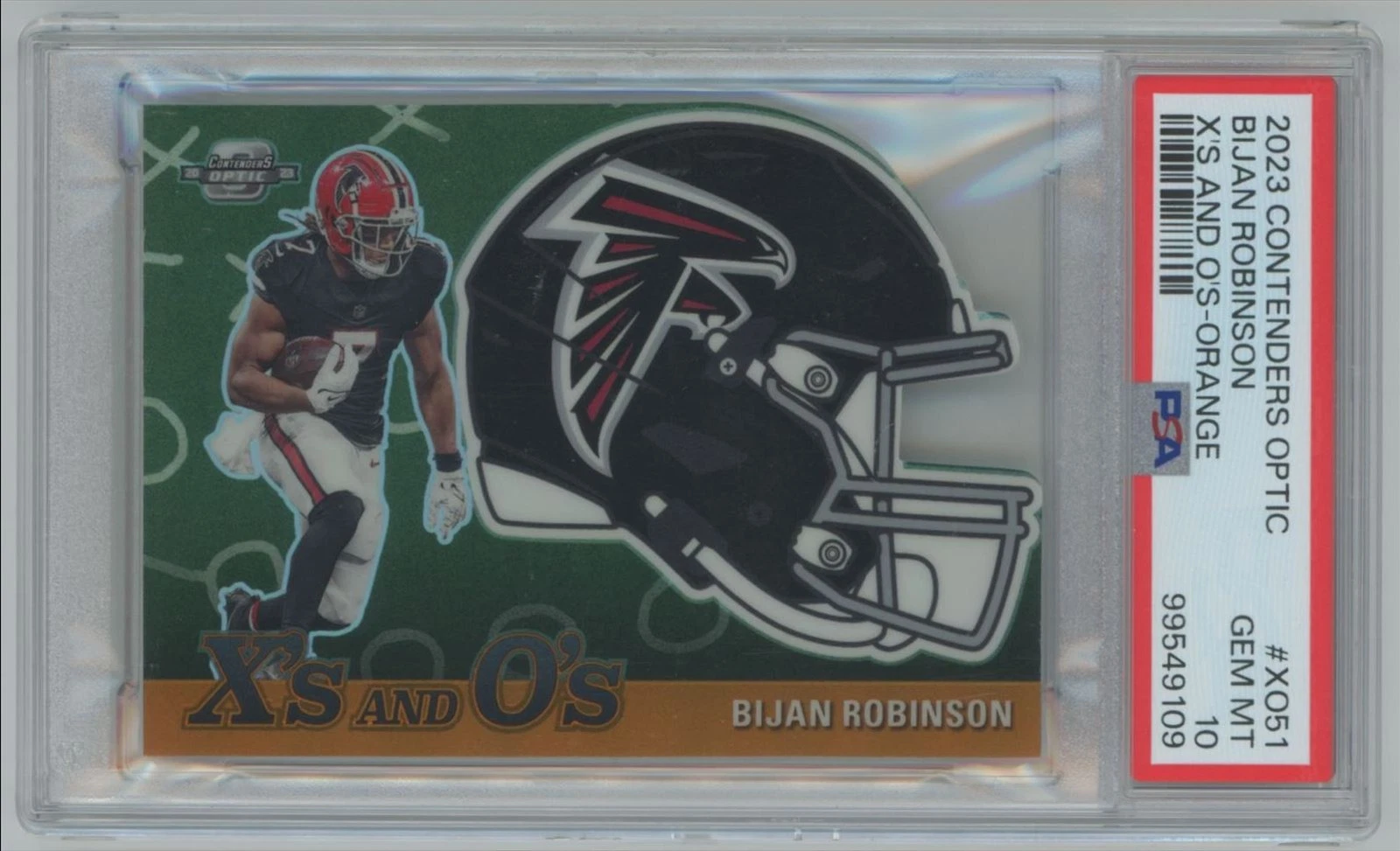 Bijan Robinson Panini Contenders Optic Xs and Os #XO51 Orange