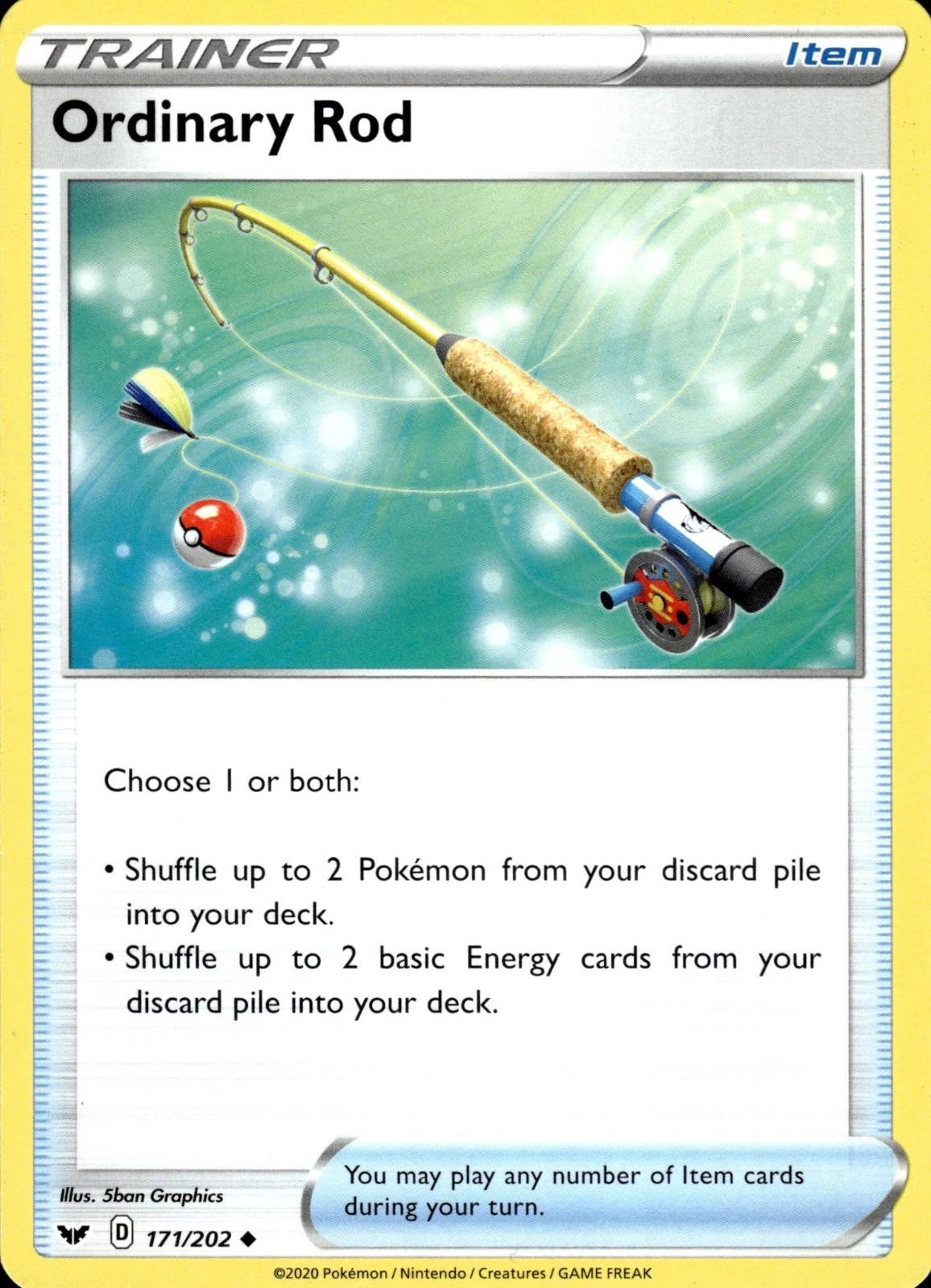Ordinary Rod 171/202 | Sword & Shield - Base Set | Pokemon TCG | ENG | Uncommon