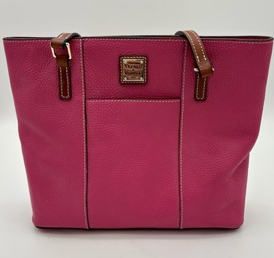 Dooney & Bourke Lexington Shopper Purse Pebble Grain Leather Pink Tote Bag /j