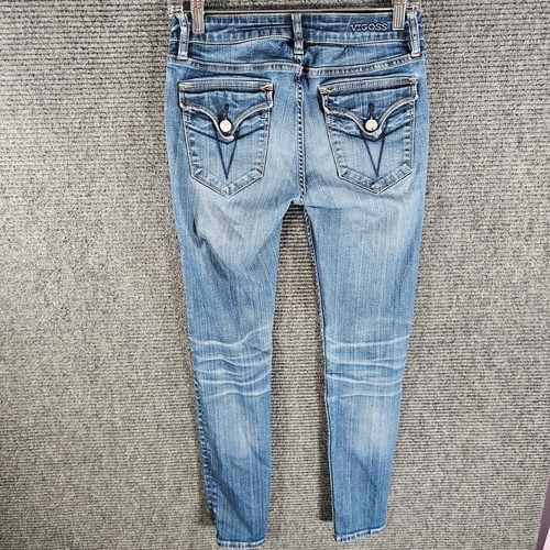 Vigoss Jeans Womens 27x28 Blue The New York Skinny Stretch Denim Medium Wash - Picture 2 of 8