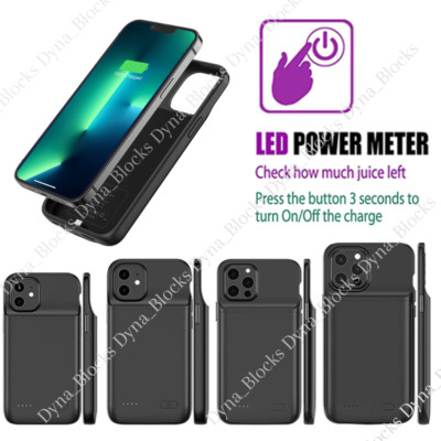 6800mAh Battery Charger Case Power Bank For iPhone 11 12 15 14 X  Charging Cover