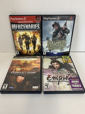 PS2 Mercenaries Medal of Honor Frontline Conflict Zone Samurai Warriors2 Empires