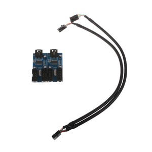 9pin USB Internal Female to Dual Double USB F Cable Adapter for PC Computer