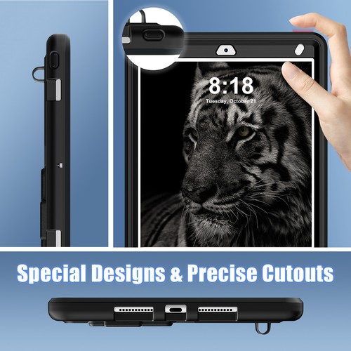 Funda con soporte resistente a prueba de golpes para iPad 9a/8a/7a generación de 10,2 pulgadas - Imagen 14 de 69