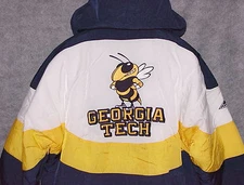 Vintage 90s Georgia Tech YELLOW JACKETS Apex One JACKET Back PATCH CURVE NWT NOS