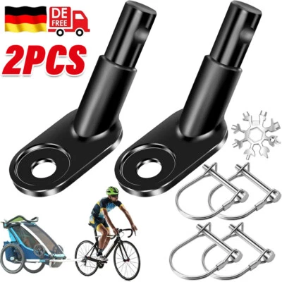 MARKENLOS 2X Fahrradanhänger Kupplung für Universal Fahrrad Anhängerkupplung Adapter