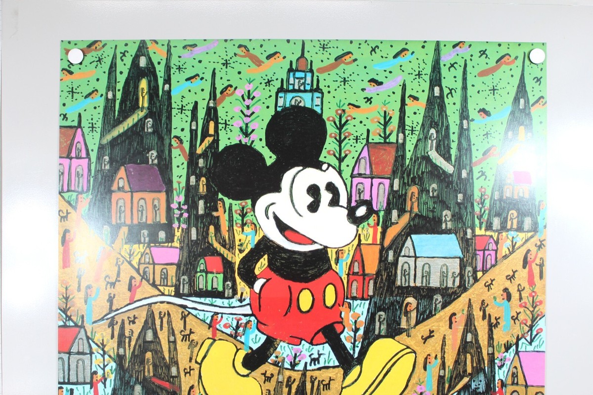 Howard Finster The Art of Mickey Mouse 1980s Offset Poster NEW 