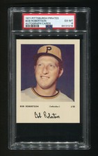 BOB ROBERTSON 1971 PITTSBURGH PIRATES AUTOGRAPH CARDS - PSA 6 EX-MT