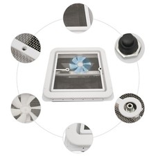 Wohnmobil Caravan Dachfenster Wohnwagen Dachluke Entlüftung Dachhaube 42cm*42cm