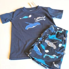 Gymboree Boys Gymmies 12-18 mo Catching Some Rays Shark Summer Pajamas NWT