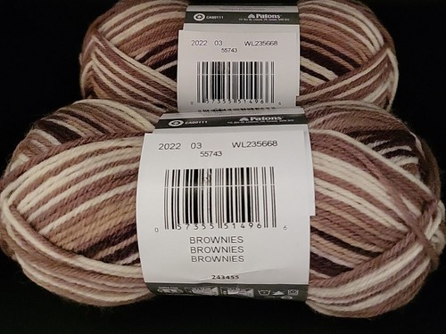 2 SKEINS/BALLS OF PATONS KROY SOCKS YARN - BROWNIES - Picture 3 of 4